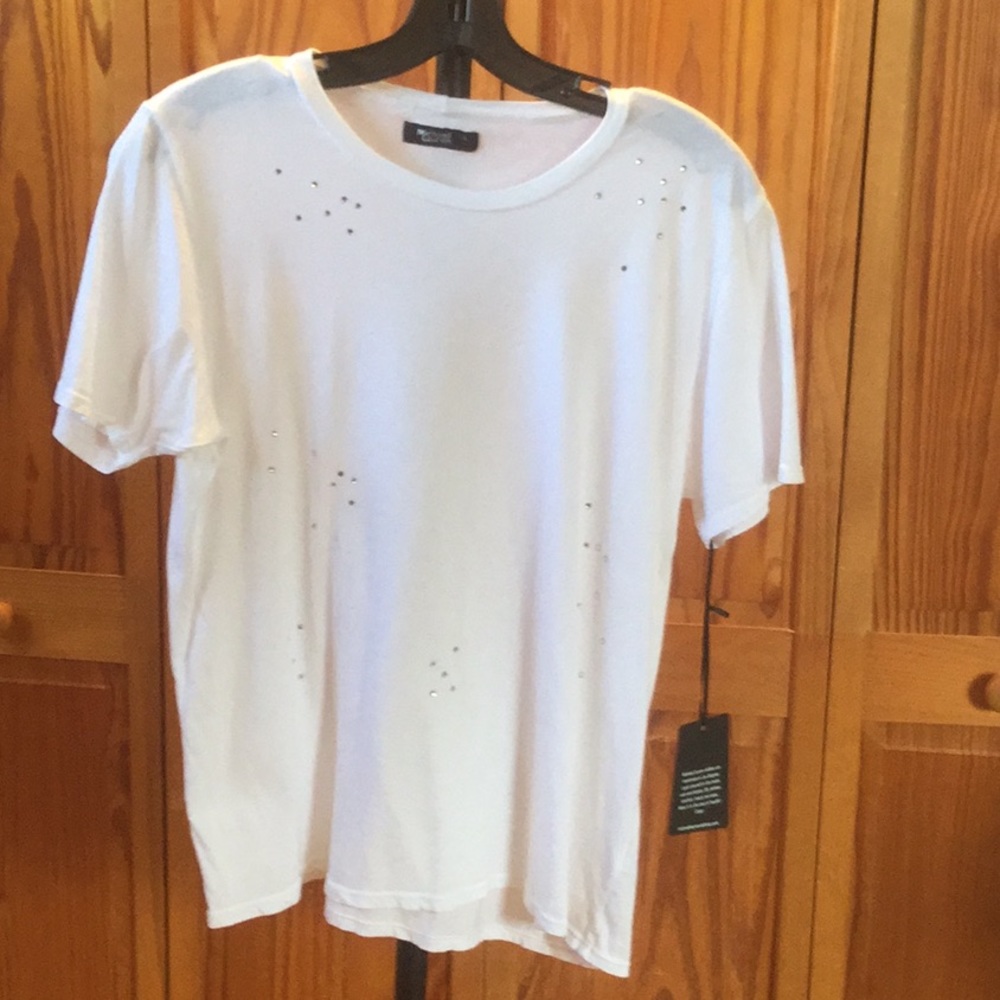 Tee with rhinestones